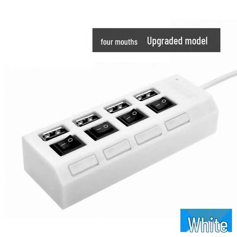 7-Port USB 2.0/3.0 Hub with Light Strip and Flash Drive Expansion