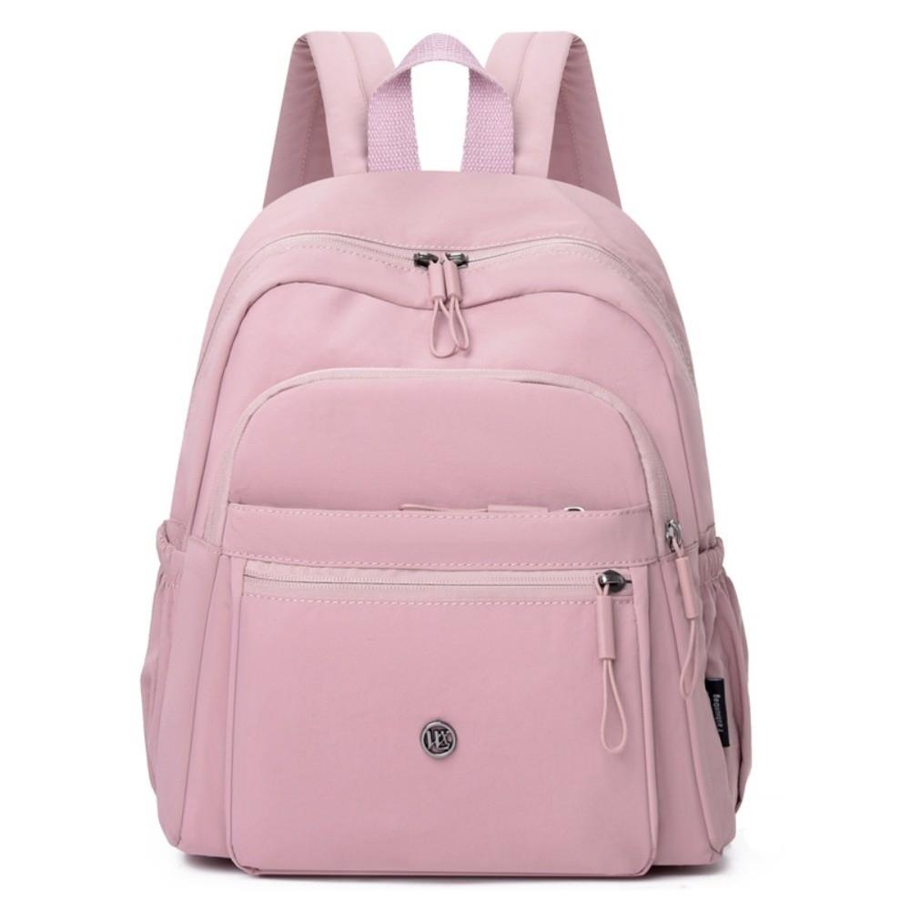 

Anti-Splash Water Casual Daypack Large Capacity Shoulder Pouch Oxford Cloth Backpack Work рожевий