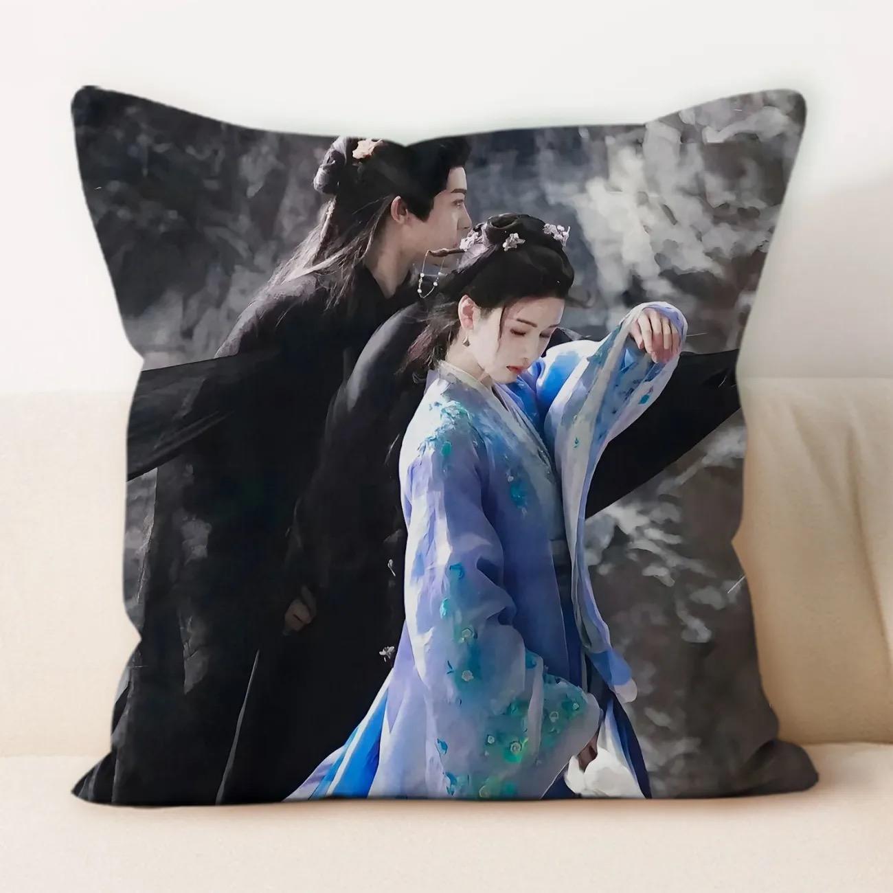 Ху Минхао Нео Тянь Цзяжуй Чэнь Дулин Двусторонняя Печать Наволочка ТВ Клыки Удачи Кадры из Сериала Декор Автомобиля Чехол для Подушки 16x16Inch