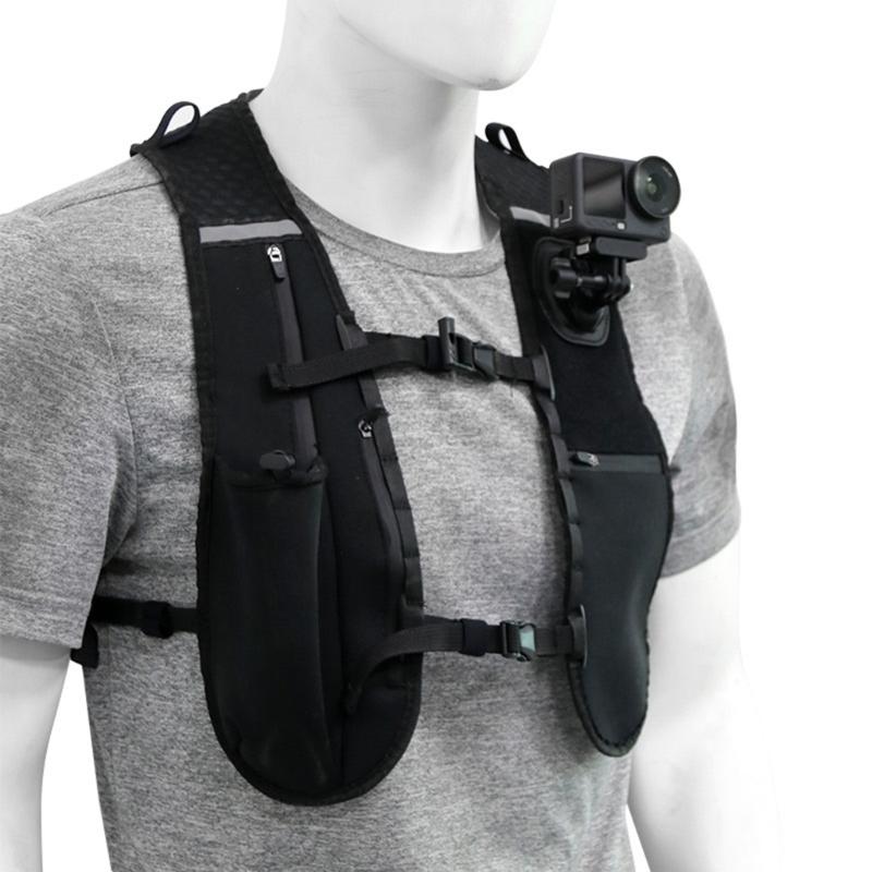 Breathable Sports Chest Mount Vests With Quick Release Buckles And Multiple Storage Pockets For Adventure