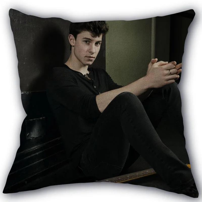 New Arrival Shawn Mendes Pillowcase Cotton Linen Fabric Square Zipper Pillowcase 45X45Cm Wedding Decorative Pillow Cover