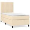 Maison Exclusive - Sommier à lattes de lit avec matelas Crème 90x200 cm Tissu