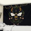 Bee Floral Tapestry Wall Hanging Daisy Flower Wall Decor Tapestries Hanging Bedroom Drom Room Wall Decor Small Black Tapestry