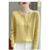 Women S Crew Neck Long Sleeve Knit Cardigan Sweater Solid Color Casual Outerwear