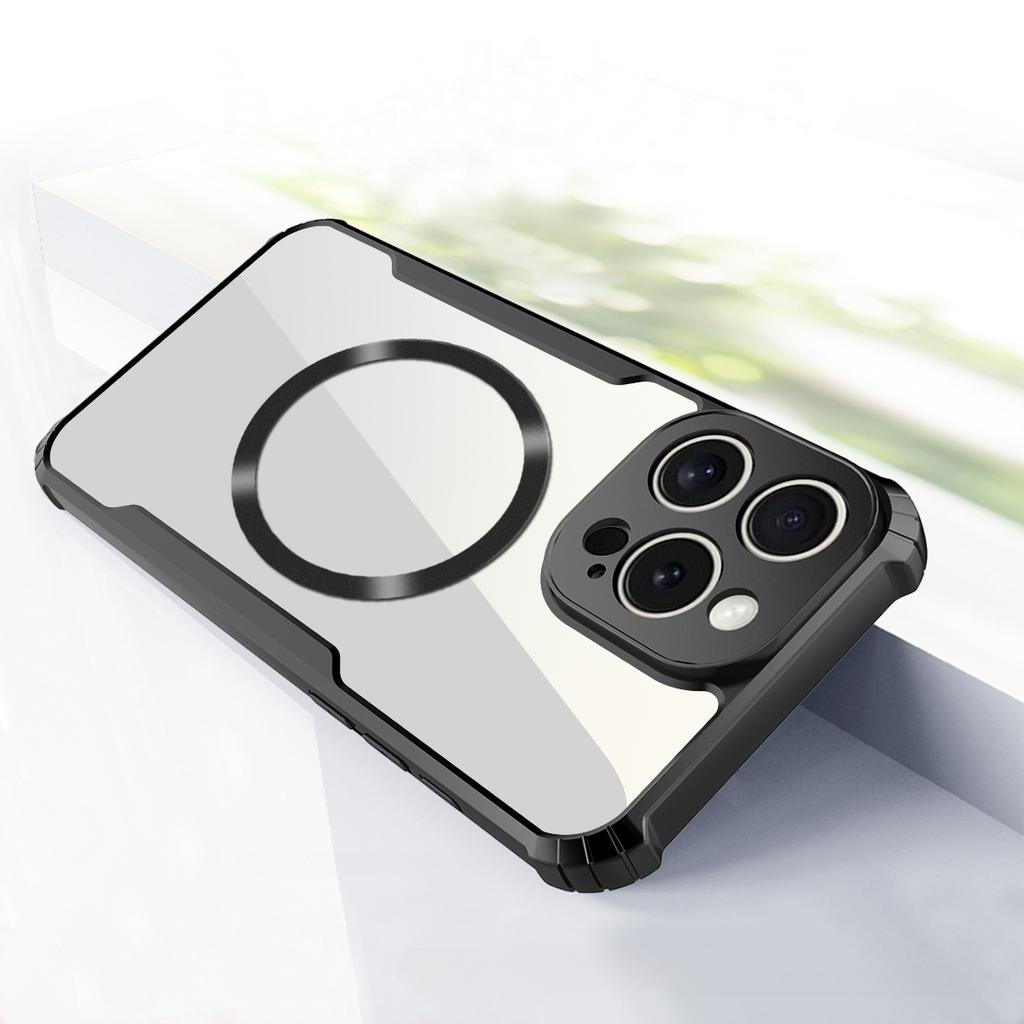 Transparente Rüstung Ruggerd-Hülle für Xiaomi 14T Pro 13T Redmi 14C Note14 13 Pro Poco X6 Magnetische Magsafe Wireless-Ladegerätabdeckung