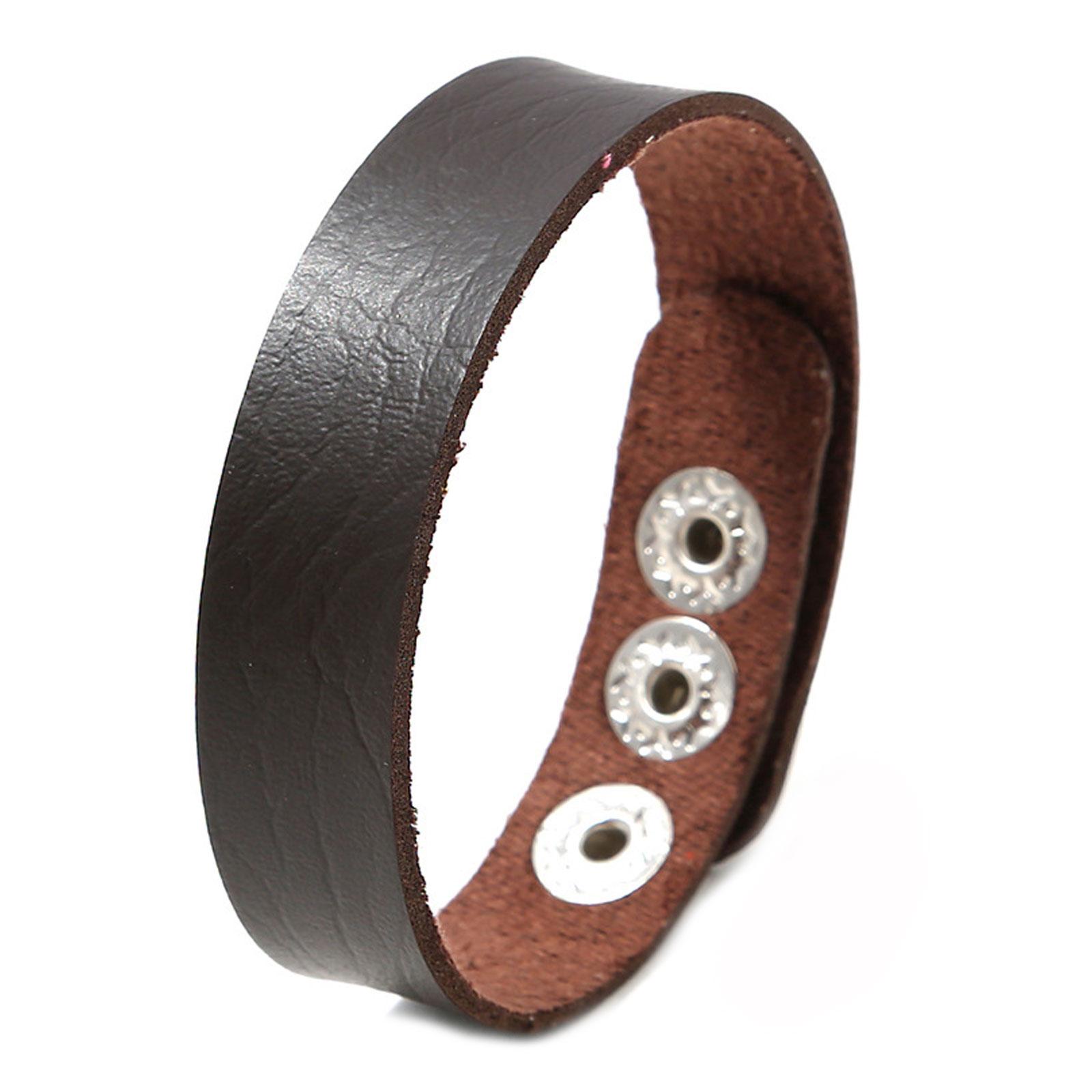 

Регулируемый кожаный браслет со скользящей застежкой, подходит для запястья 14-22 см, элегантный ПУ материал, модный унисекс ювелирный аксессуар