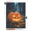 5D Diamond Art Painting Kit Spooky Halloween Pumpkin Full Drill Rhinestone Canvas Creative Craft for Home Decoration