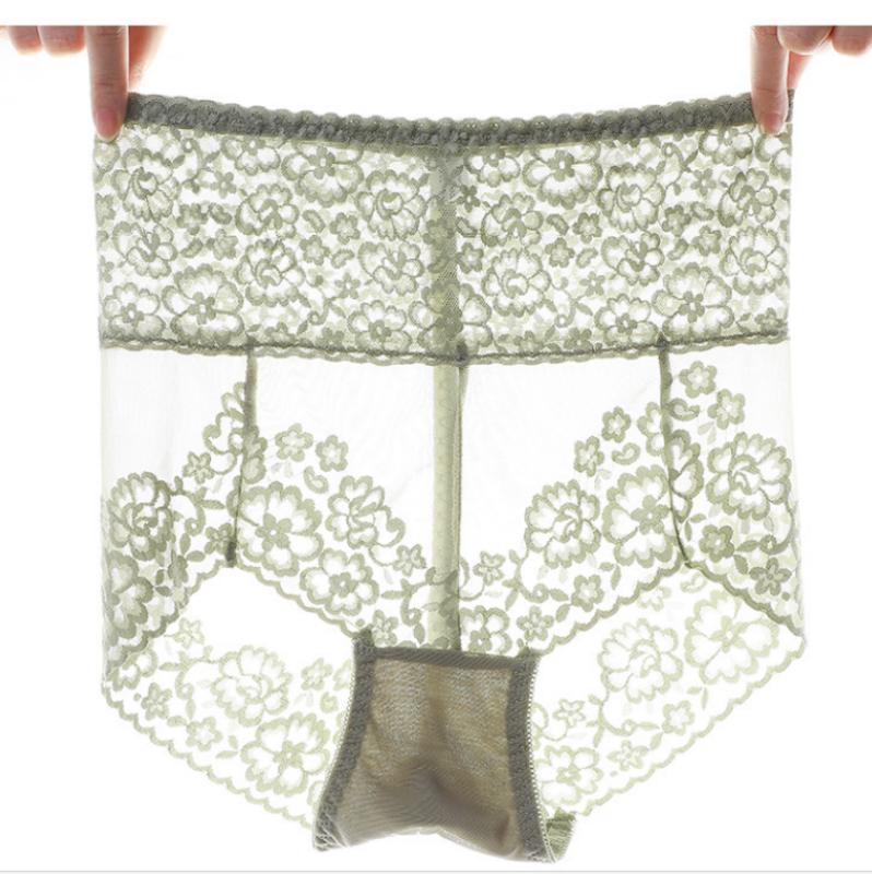 Lace Panties Seamless Women Slimming Underwear Knickers Briefs Seamless High Waist Transparent  Sexy Leggings