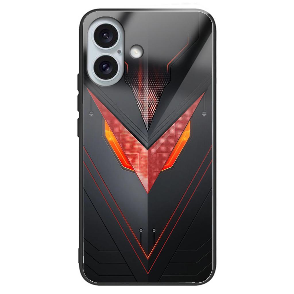 For iPhone 16 Case Tempered Glass TPU Drop-Proof Phone Cover Pattern Printing