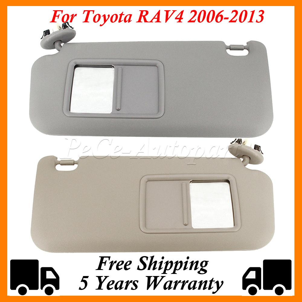 Car Left Right Replace Sun Visor Block Shade For Toyota RAV4 2006-2013 74320-42501-B2 74320-42501-A1 Driver Grey Beige