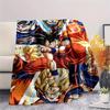 Goku Dragon Ball pattern Flannel Blanket, High quality Comfortable for All Seasons, Home Decor, Warmth and Comfort, Perfect for Gifts.