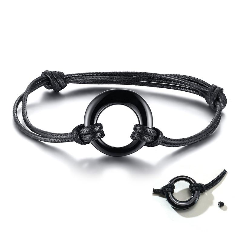 Circle of Life Eternity Love Karma Necklaces,Memorial Pendant Ashes Necklace Bracelets for Women Men,Keepsake Cremation Zircon