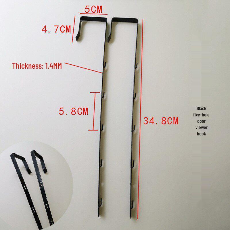 

Black & White Multi-Functional Iron Door Viewer & Wardrobe Hook with Mirror