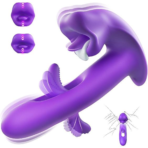 FOBONO G Spot Vibrator Взрослые игрушки для женщин, секс-игрушка Rose, вибраторы-дилдо с 7 режимами поцелуев, 7 вибраций и 10 режимов взмахов,