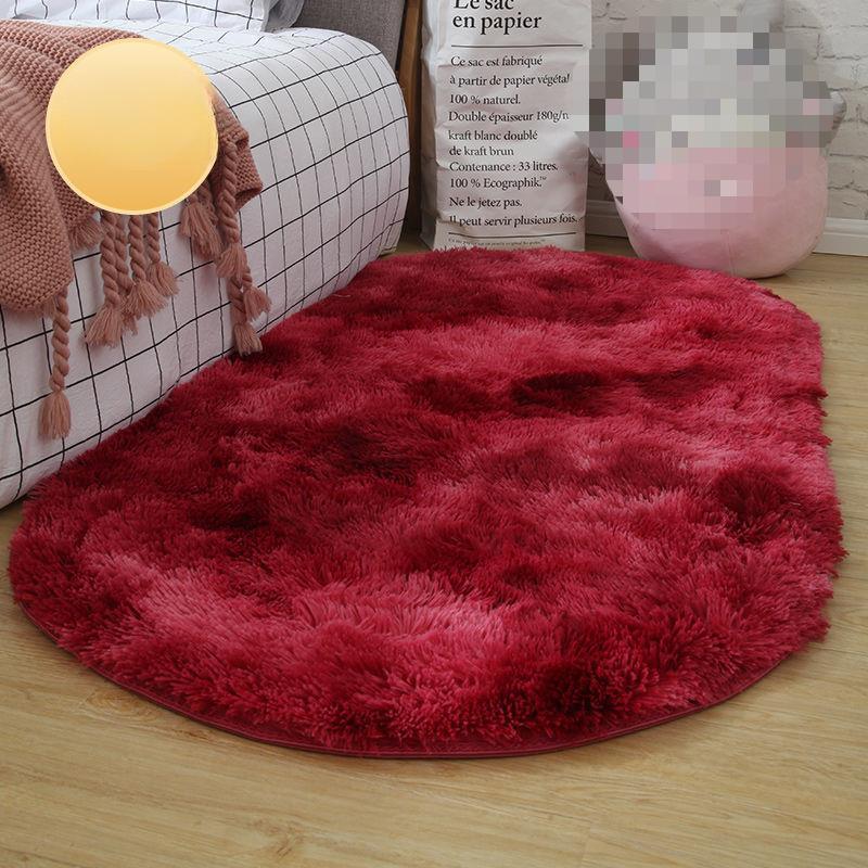 

1 шт. Мягкий пушистый коврик класса люкс Shag Area Rug - плюшевый, нескользящий, можно стирать в стиральной машине, не выцветает, мягкий на ощупь 40*60cm красный