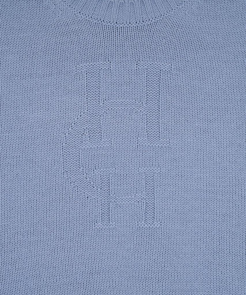 HARDCORE HAPPINESS Moonlight Logo Round Neck Knit_Sky Blue