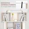 8-Shelf Bookcase Furniture for Living Room and Bedroom, in Wood, 100x27x124 cm, Oak and White