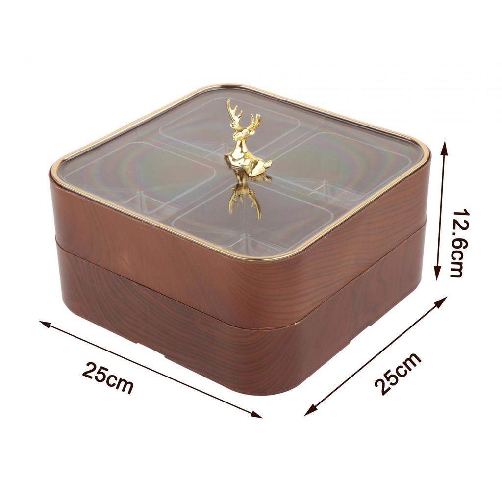 Divided Candy Box Nut Holder Multipurpose Snack Serving Tray Appetizer Platter for Snacks Nuts Fruits Small Items Jewelry