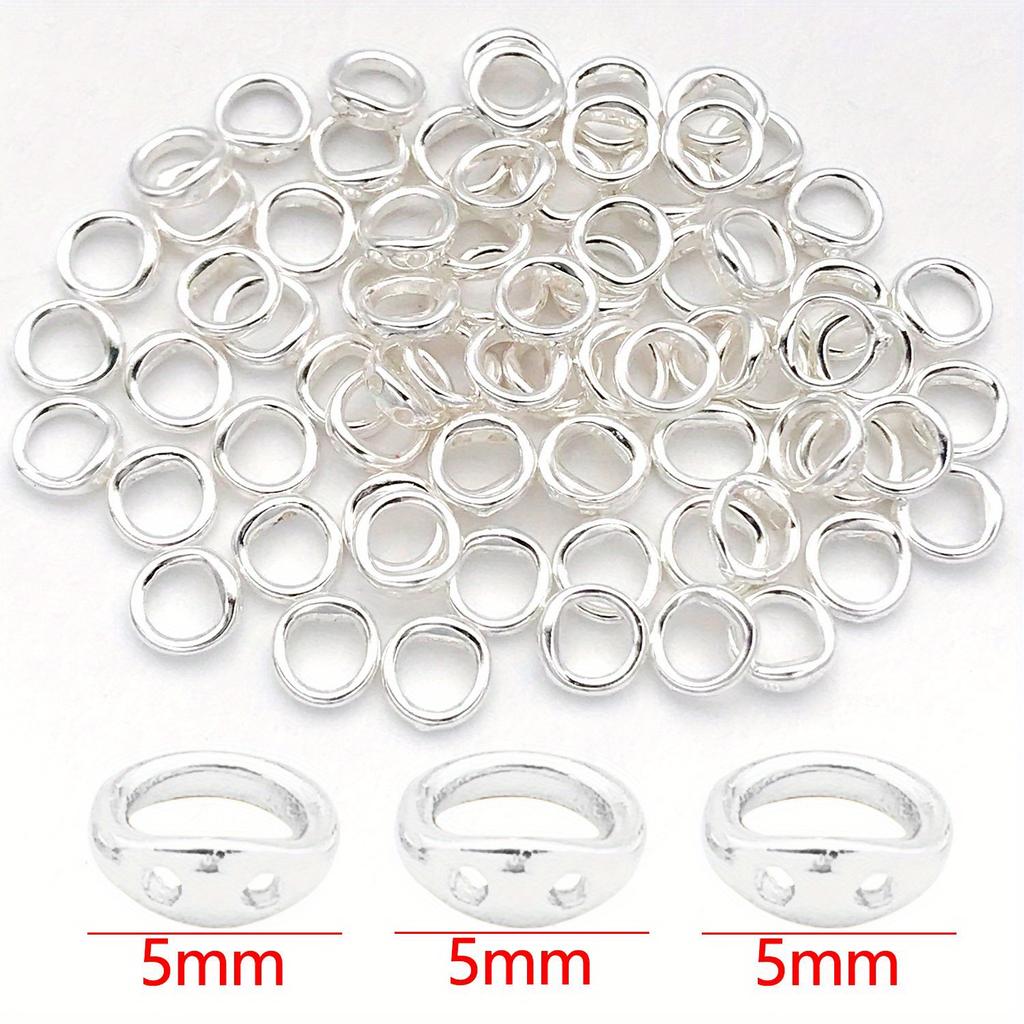 10pcs 18K Real Gold Plated Brass Metal Crimp End Beads, Jewelry End Caps Connector for DIY Jewelry Making Accessories