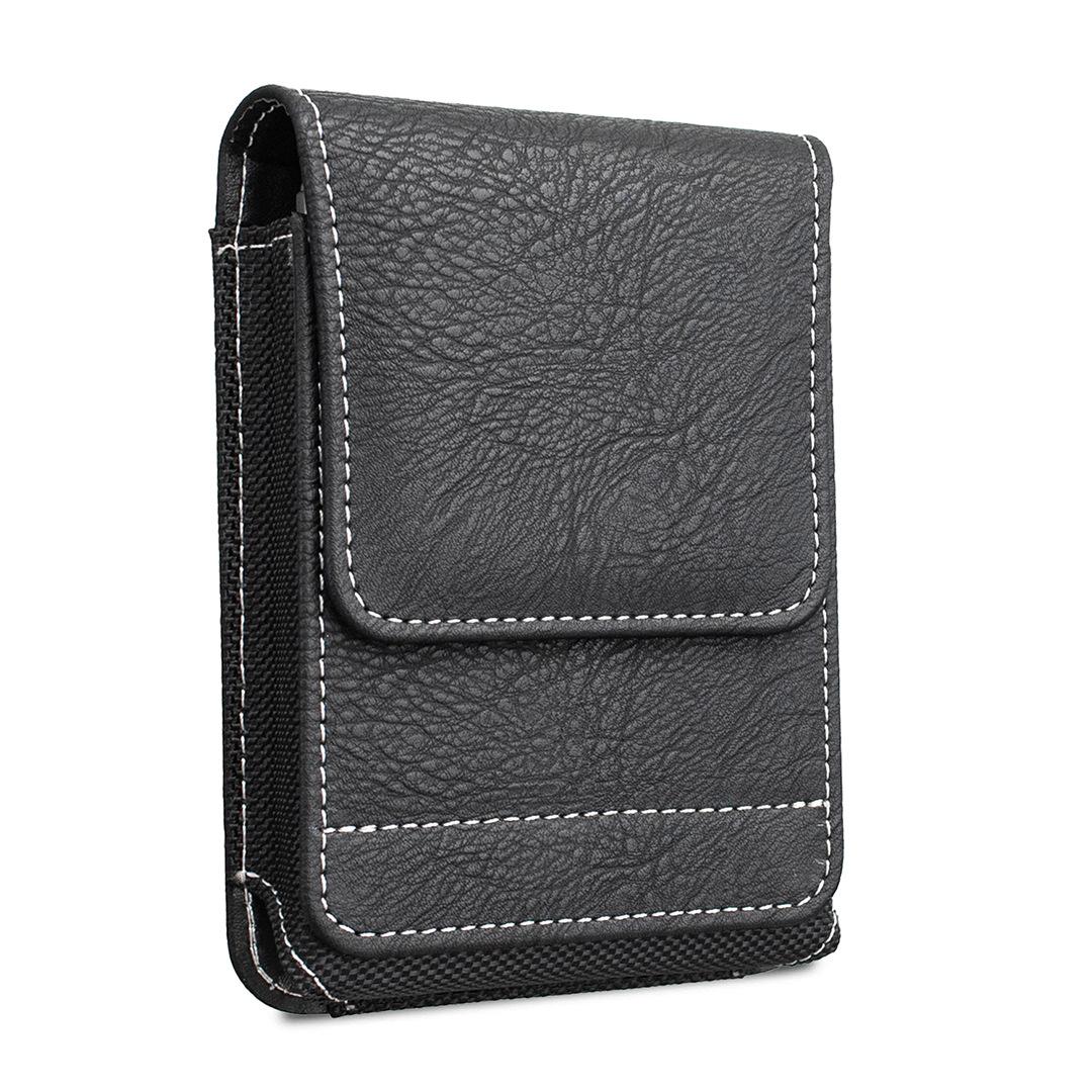 Anwendbar für Samsung Z Flip8 - Z Flip3 / Huawei Pocket und andere faltbare Bildschirme, 8-Zoll, universelle Ledertasche 8 inches schwarz
