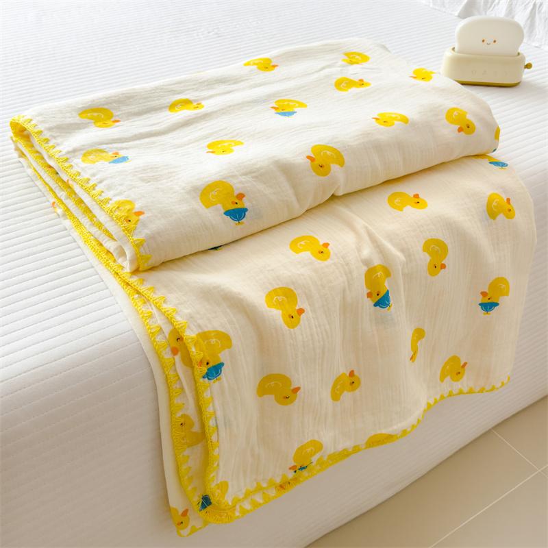 

100% Хлопковое Одеяло Одеяло против Клещей для Кровати Одеяло для Дивана в Мультяшном Стиле для Детей Двухслойное Марлевое Одеяло Односпальное/Двуспальное/Кинг-сайз 80x105cm 1pc