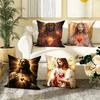 Jesus Christ Blessing Pillow Case Square Double-Sided Printing Short Plush Sofa Cushion Cover Bedroom Bedside