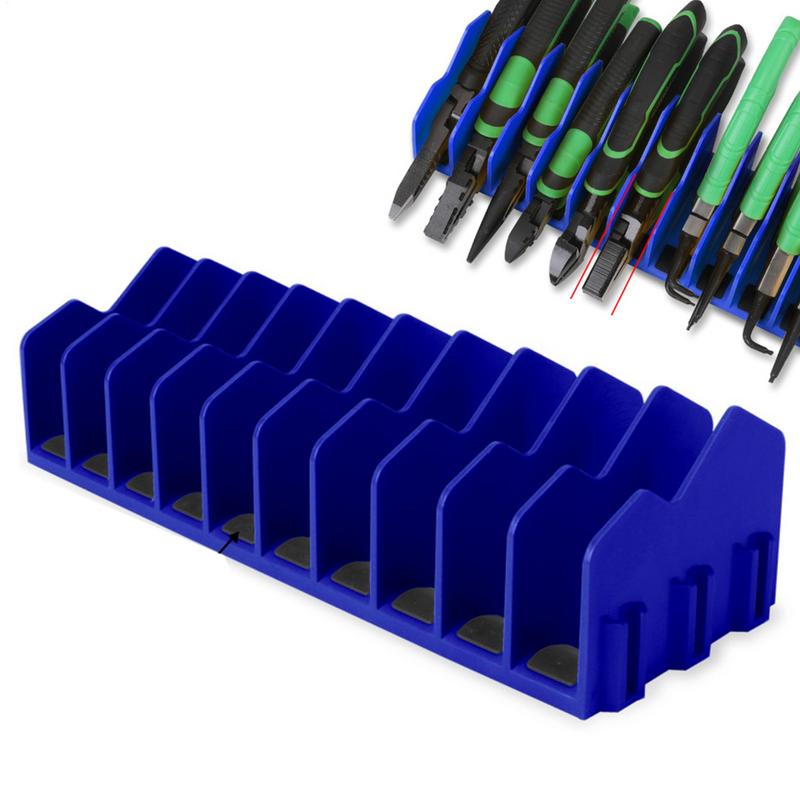 10 Slots Plier Organizer Rack Drawer Toolbox Sturdy Pliers Tool Organizer Storage Rack Space-Saving for Cutters Hammers Hand