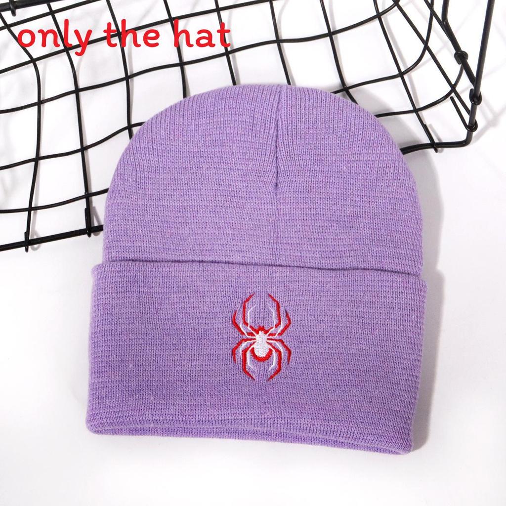 Spider Animal Inspired Embroidered Knit Hat For And Street Fashion Enthusiasts