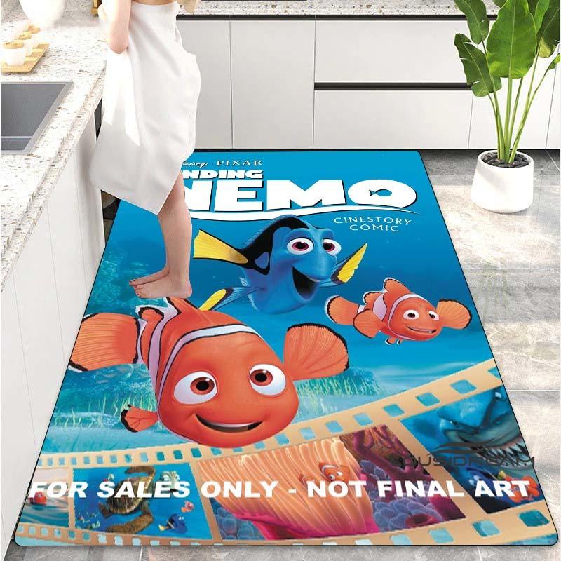 Il Tappeto Cartone Animato Alla Ricerca di Nemo È Adatto per Decorare il Soggiorno, la Camera da Letto, il Divano e la Cucina. È un tappetino antiscivolo.
