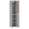 Maison Exclusive - Buffet haut Gris béton 34,5x34x180 cm Bois d'ingénierie