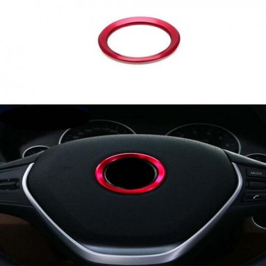 Cover Trim Red Aluminum Steering Wheel Sheet Panel For BMW 5 Series G30 2018-22