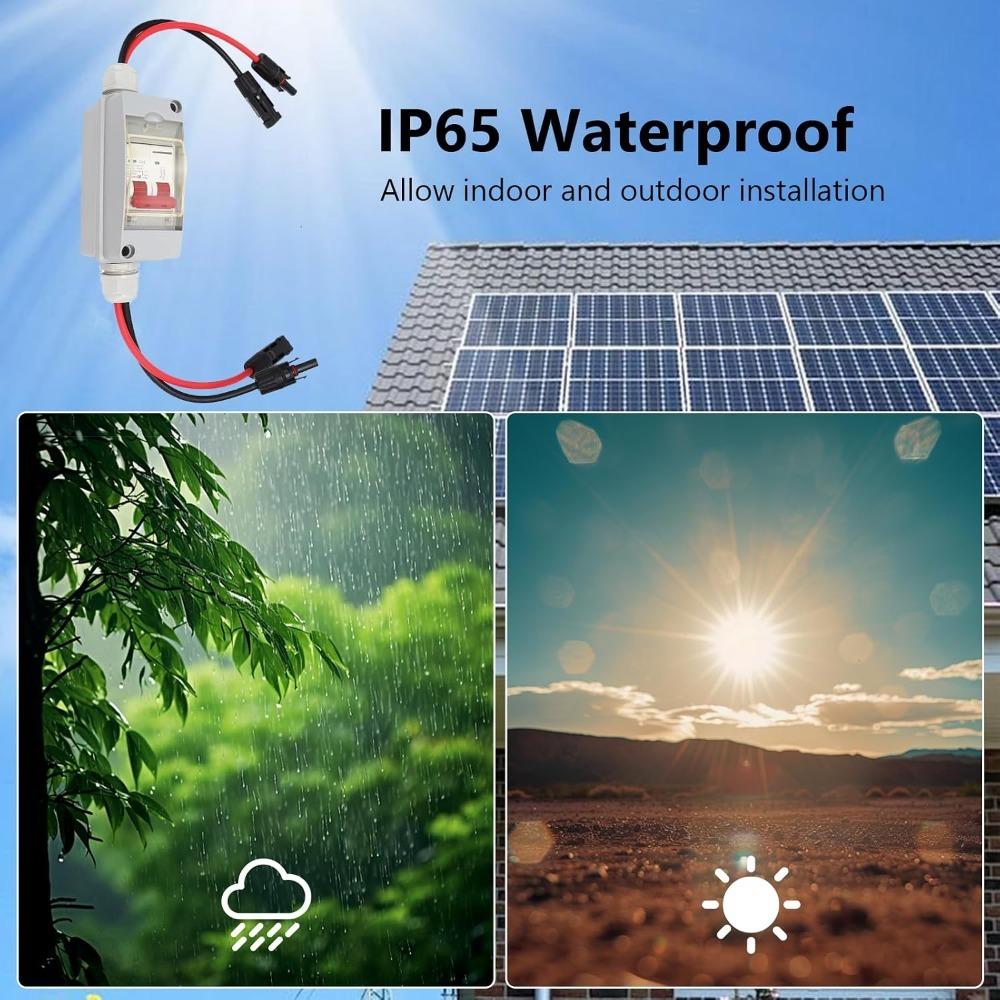 Metal PV Ayırıcı Anahtar 2 Kutuplu Minyatür Devre Kesici Ayırıcı Anahtar Güneş PV Evler İçin