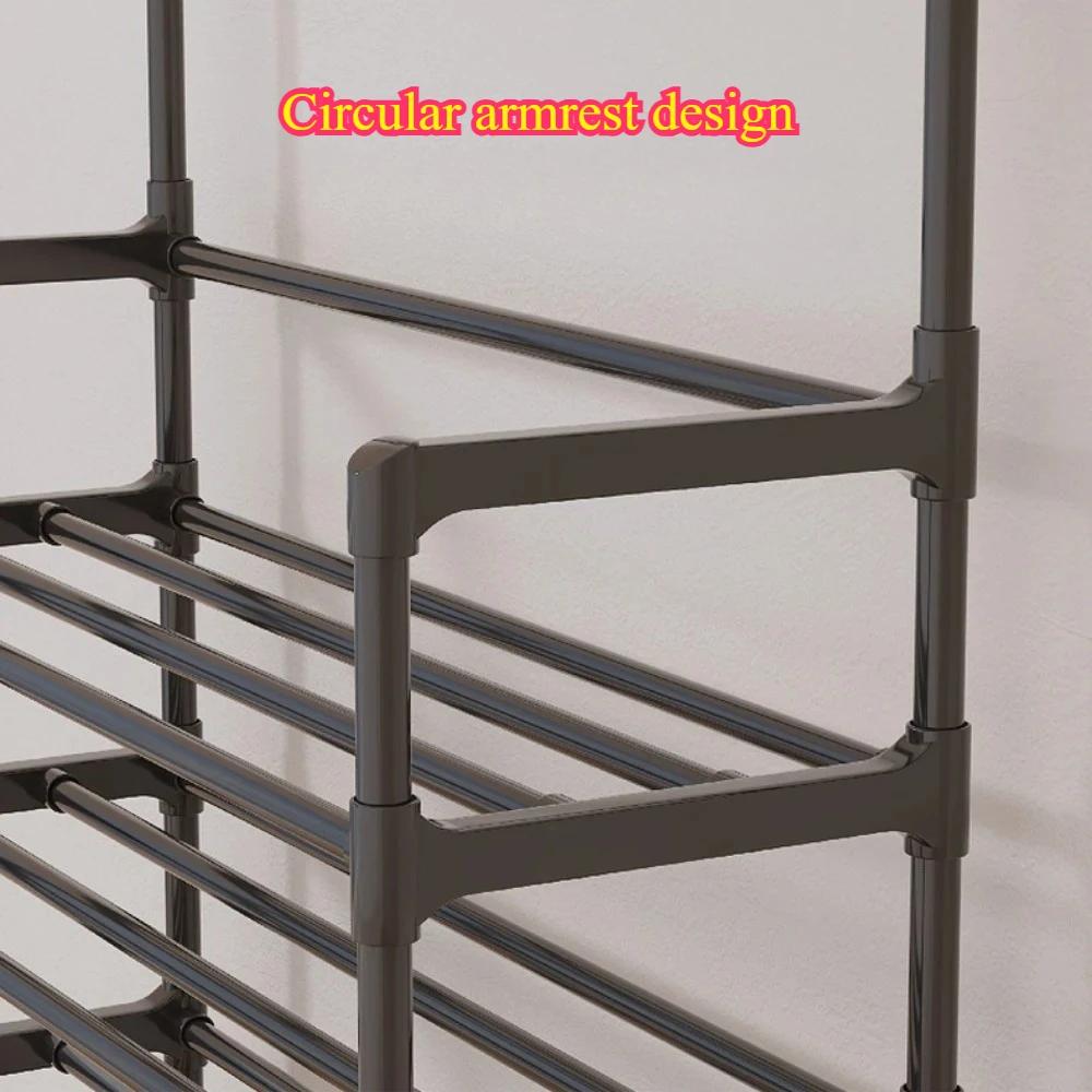 Simple Shoe Rack Multi-layer Metal Storage Rack Bedroom Corner Large Capacity Rack Shoe Cabinet Multifunctional Storage Rack
