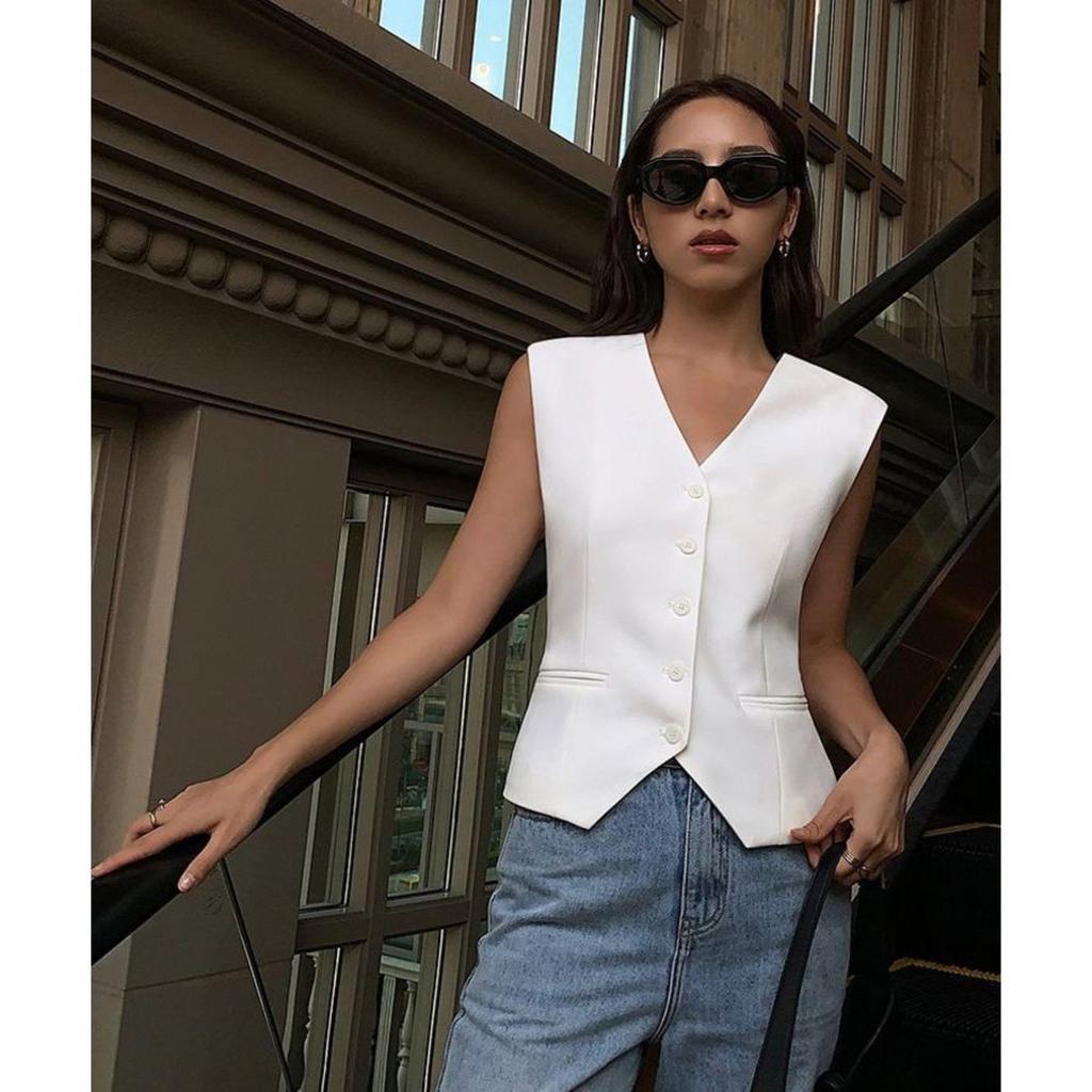 Women's Summer Sleeveless Waistcoat Cardigan Top With Vest