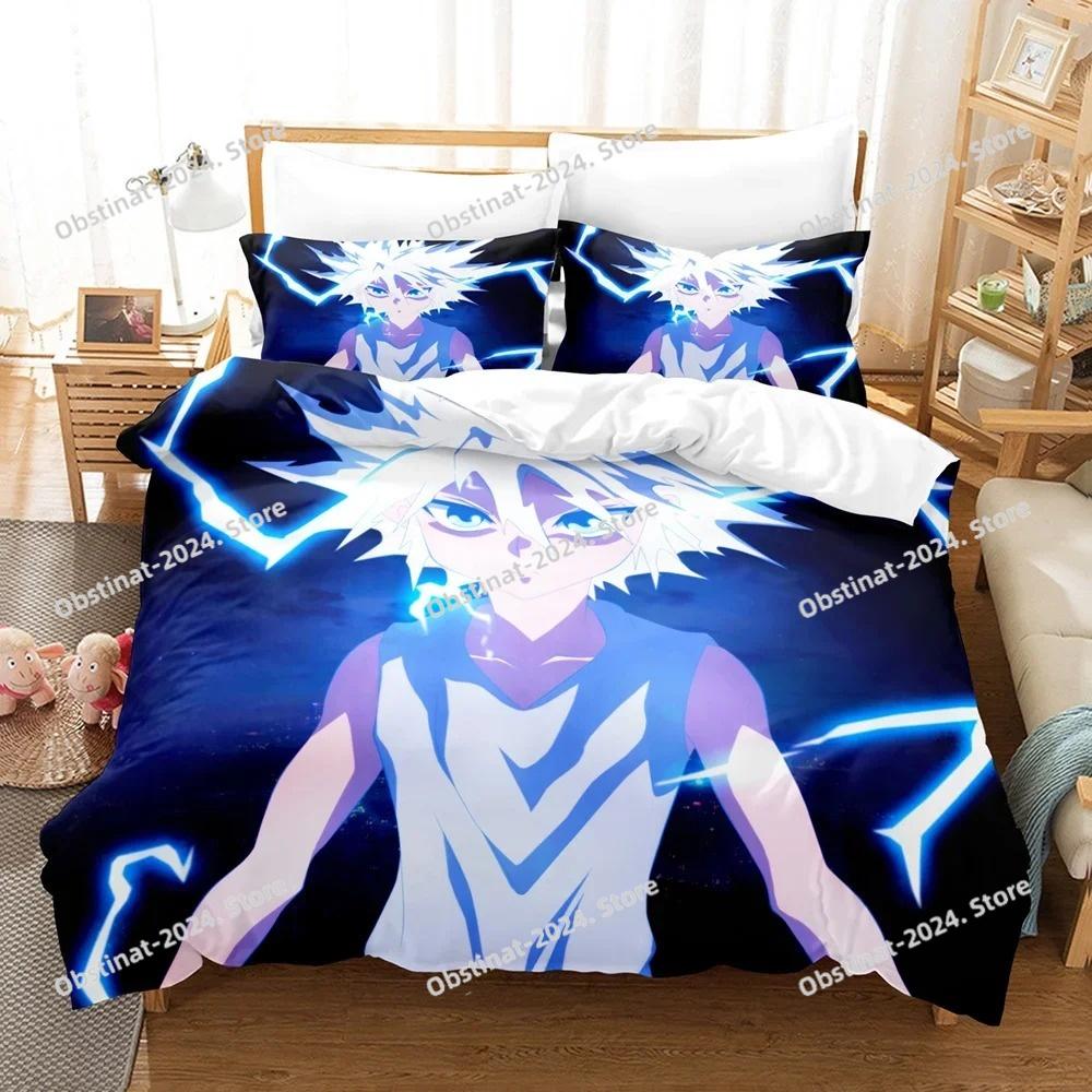 Nowy Hunter X Hunter Killua Zestaw Pościeli Pojedynczy Bliźniak Pełny Queen King Rozmiar Pościel Aldult Dzieci Dekoracja Domu Poszwa na Kołdrę Prezent