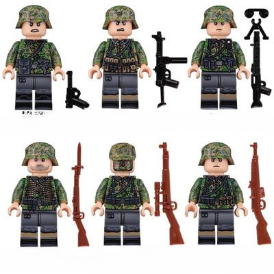 WW2 Armată Camuflaj Soldați Blocuri de Construcție Ofițer Inginer Militar Artilerist Lunetist Asistent Infanterie Instrument Blocuri Jucării