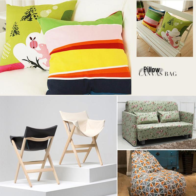 Canvas Floral Cotton Fabric for Sofa, Tablecloth, Stripe Curtains, Pillows & Remnants Clearance