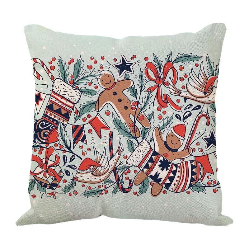 

New Linen Christmas Pillows Linen Cushion Reliable Quilt Cover Pillow Car Pillow Sofa Waist Premium Durable Quality 45 * 45CM (excluding core)