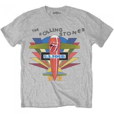 The Rolling Stones Unisex Adult US Tour 1975 Retro T-Shirt