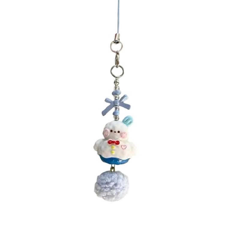 

Christmas Snowman Charm Sturdy Keychain Resin Beaded Cellphone Lanyard Phone Ornament Seasonal Bag Accessory for Women 1