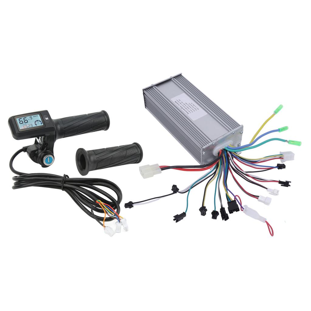 1000W 36V 48V Brushless Speed Motor Controller LCD Display Throttle with Lock for Electric Bike