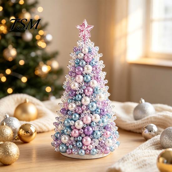 Fun DIY Crafts for Winter Dreamy Beaded Christmas Tree Kit, Handmade Holiday Craft, Multicolor Creative Craft Projects Home Adults, Tabletop