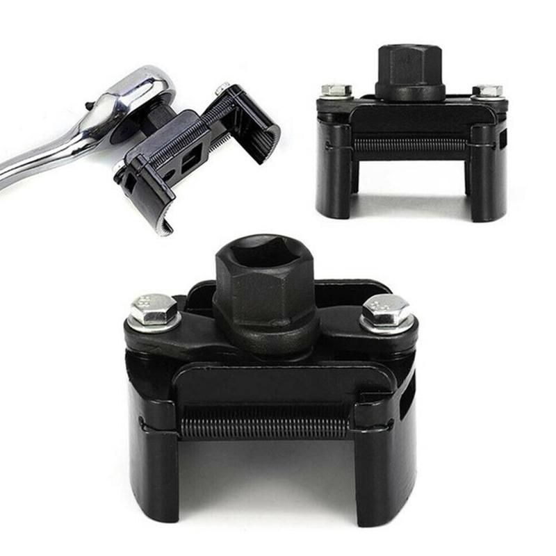 Universal Adjustable Oil Filter Wrench Two-Jaws 60-80mm Range Filter Remover Tool for Auto Maintenance