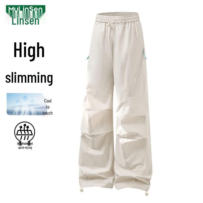 MULINSEN Women s American Style Lightweight Loose Fit Wide Leg Cargo Pants 2XL