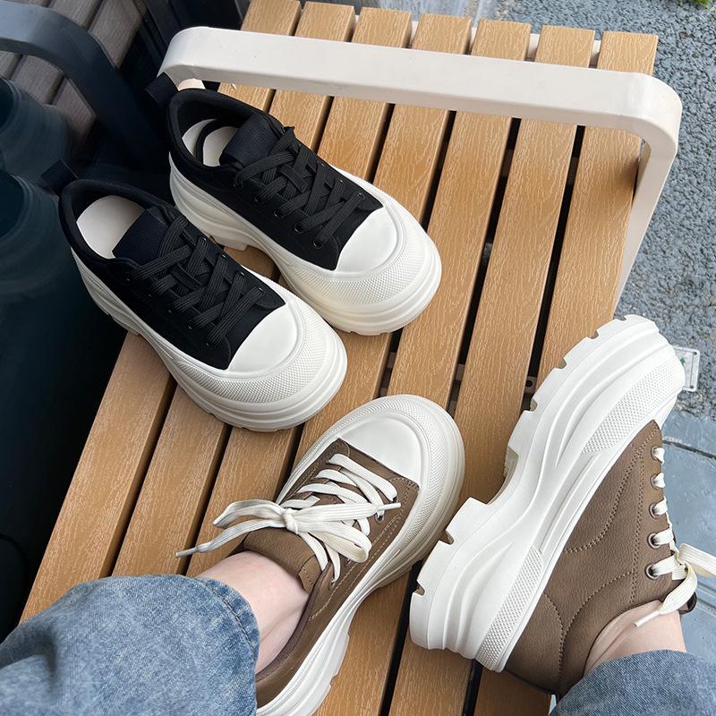 Foam Bottom Wula Pigskin Insole Little White Shoes Women's 2025 Autumn New Muffin Baseplate Shoes Genuine Leather Women's Shoes Tide