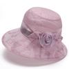 Flower Middle-aged Fisherman Hat Wide Brim Thin Basin Hat Elegant Sun hat