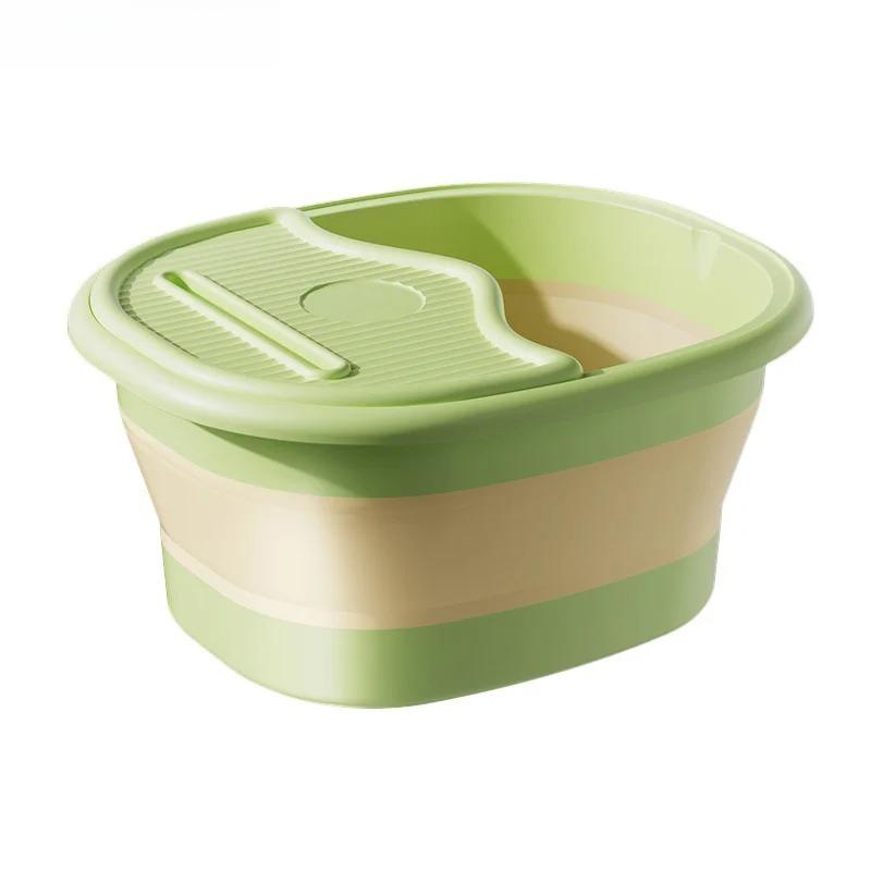 1 stk Sammenleggbar Hjem Fotbøtte Massasje Fotvask Fritid Helse Bøtte Fotbadbasseng Bærbar Fotbløtingskar Fotbadekar