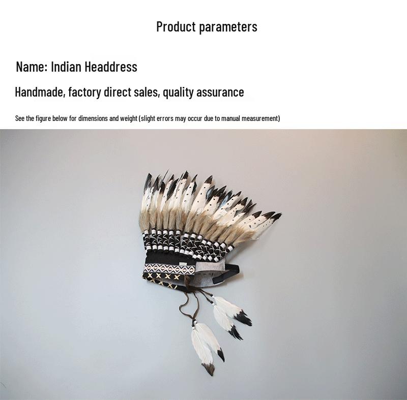 Feathered Indian Chief Party Costume Headdress