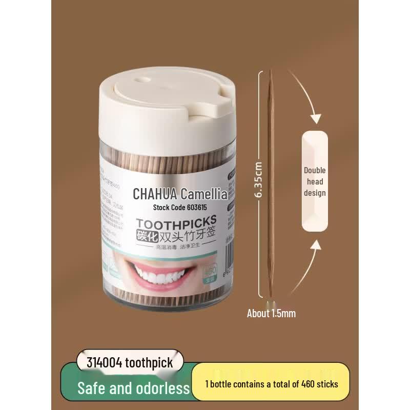 777 Camellia Style Double-Headed Bamboo Toothpicks