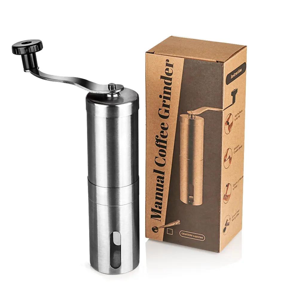 

Серебряная кофемолка Нержавеющая сталь Ручная ручная Кофемолка Жерновая мельница Кухонный инструмент Кофемолки Крокус none